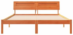 vidaXL Σκελετός Κρεβατιού Καφέ κεριού 160 x 200 cm Μασίφ ξύλο πεύκου