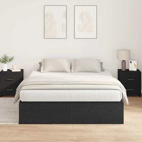 vidaXL Σκελετός Κρεβατιού Μαύρη δρυς 190 x 135 x 31.5 εκ.