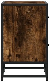 vidaXL Κομοδίνα 2 τεμ. Καπνιστή Δρυς 40x31x50 εκ. Επεξεργασμένο Ξύλο