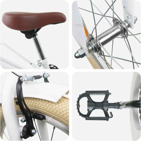 vidaXL Παιδικό Ποδήλατο 20 ίντσες 6-11 Λευκό