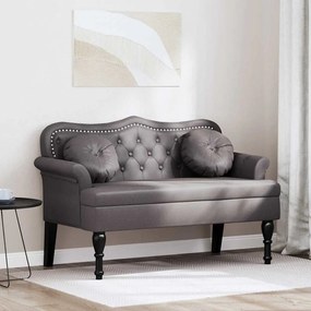 vidaXL Καναπές Chesterfield Γκρι 120,5 x 65 x 75 εκ. Τεχνητό Δέρμα