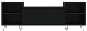 vidaXL Έπιπλο Τηλεόρασης Μαύρο 160x35x55 εκ. από Επεξεργασμένο Ξύλο