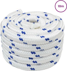 vidaXL Σχοινί Boat 60 χιλ. 10 m Λευκό και Μπλε polypropylene