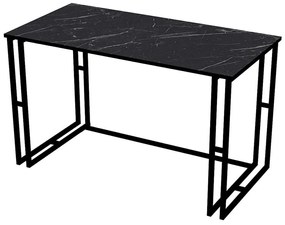 Γραφείο Alfa 541HDL1101 120x60x75cm Marble Effect Black