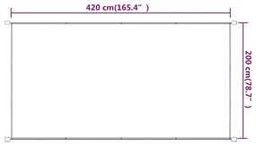 vidaXL Τέντα Κάθετη Taupe 200 x 420 εκ. από Ύφασμα Oxford