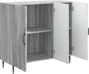 vidaXL Πλαϊνό γραφείο Γκρι Sonoma 89 x 34,5 x 80 εκ Επεξεργασμένο Ξύλο