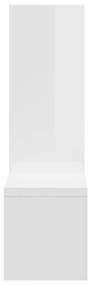Ραφιέρες Τοίχου 2 τεμ. Γυαλιστερό Λευκό 50x15x50 εκ Μοριοσανίδα - Λευκό