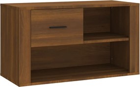 vidaXL Παπουτσοθήκη Καφέ Δρυς 80x35x45 εκ. από Επεξεργασμένο Ξύλο