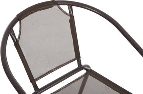 ΠΟΛΥΘΡΟΝΑ ΕΞ.ΧΩΡΟΥ LEDAN HM5977.02 ΜΕΤΑΛΛO & TEXTILENE ΚΑΦΕ 55x58x72Υεκ.