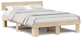 vidaXL Σκελετός Κρεβατιού Καφέ 160 x 200 cm Συμπαγές ξύλο πεύκου