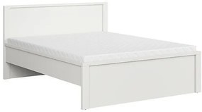 Κρεβάτι Boston E129, Διπλό, Άσπρο, 160x200, Πλαστικοποιημένη μοριοσανίδα, 168x205x100cm