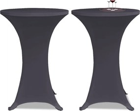 vidaXL Καλύμματα Τραπεζιού Ελαστικά 4 τεμ. Ανθρακί 60 εκ.