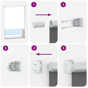 vidaXL Ρολέρ Μπλακάουτ γκρί 55x210 cm Πλάτος υφάσματος 50,7 cm