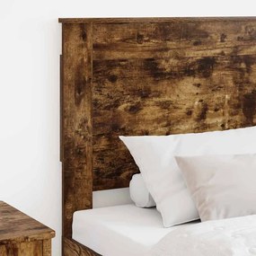 vidaXL Κεφαλάρι με κεφαλάρι Καπνιστό Δρύς 90 cm Επεξεργασμένο ξύλο