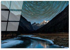 Πίνακας Γυάλινος 123BZM1174 100x70cm Multi Wallity Οριζόντιοι Glass