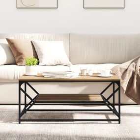 vidaXL Τραπεζάκι σαλονιού με ράφι από Ξύλο Artisan 90x50x40 εκ. Επεξεργασμένο ξύλο