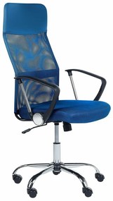 Καρέκλα γραφείου Berwyn 267, Μπλε, 114x50x49cm, 11 kg, Με μπράτσα, Με ρόδες, Μηχανισμός καρέκλας: Κλίση | Epipla1.gr