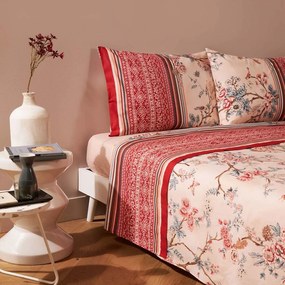Σεντόνια Pallanza (Σετ 4τμχ) Pink Bassetti Queen Size 250x280cm 100% Cotton