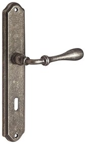 Roline Κ370 Πόμολο Πόρτας με Πλάκα από Ορείχαλκο Old Silver 255x45x114mm