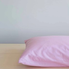 Σεντόνι Με Λάστιχο Unicolors - Light Pink Nima Υπέρδιπλο 160x200cm Με Λάστιχο 100% Βαμβάκι