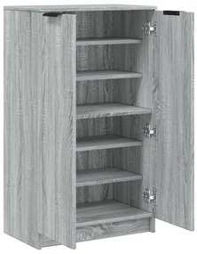 vidaXL Παπουτσοθήκη Γκρι Sonoma 59x35x100 εκ. από Επεξεργασμένο Ξύλο