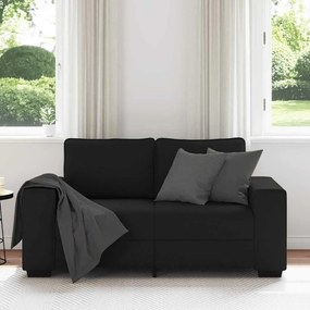 vidaXL Διθέσιος Καναπές Μαύρος 160x77x82 εκ. Ύφασμα