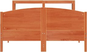 vidaXL Σκελετός Κρεβ. Χωρίς Στρώμα Καφέ Κεριού 160x200 εκ Μασίφ Πεύκο
