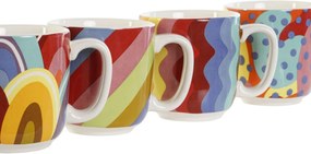 Σετ καφέ DKD Home Decor Πολύχρωμο Κοράλι Bamboo Dolomite Σύγχρονη 180 ml