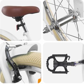 vidaXL Παιδικό Ποδήλατο 20 ίντσες για παιδιά 6-11 ετών Λευκό