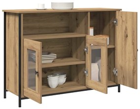 vidaXL Πλαϊνό γραφείο artisan δρυς 100 x 35 x 75 εκ.