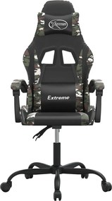 vidaXL Καρέκλα Gaming Μαύρο/Παραλλαγή από Συνθετικό Δέρμα