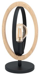 Φωτιστικό Επιτραπέζιο 'Basildon' 43464 Black-Brown Eglo Metal,Wood