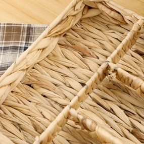 HOMCOM Σετ 2 Καλαθιών Αποθήκευσης με Διαμερίσματα για Οργάνωση Αντικειμένων, για Σαλόνι, Κουζίνα, Υπνοδωμάτιο