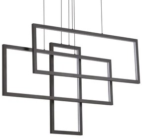 Κρεμαστό Φωτιστικό Οροφής LED 93W Μαύρο Frame 269382 Ideal Lux 269382