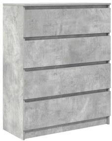 Sideboard Μπετόν Γκρι 80x35x99 cm Κατασκευασμένο ξύλο - Γκρι