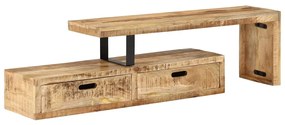 vidaXL Βάση Τηλεόρασης (118-200) x 30x40 εκ. από Μασίφ Ξύλο Μάνγκο