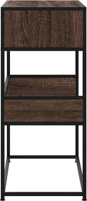 vidaXL Τραπέζι Κονσόλα Καφέ Δρυς 90x35x80 εκ. Επεξεργασμένο Ξύλο
