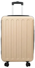 vidaXL Βαλίτσα με κλειδαριά Μπρονζέ 43 x 27 x 66 εκ. ΑΒΣ Πλαστικό