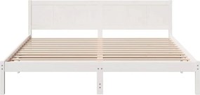 vidaXL Σκελετός Κρεβατιού Λευκό 200 x 200 cm Μασίφ ξύλο πεύκου