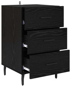 vidaXL Κομοδίνο Μαύρη Οξυά 40 x 40 x 66 εκ. Επεξεργασμένο ξύλο