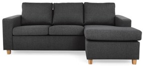 Γωνιακός Καναπές Scandinavian Choice C176, Δρυς, Ανθρακί, 214x143x80cm, Πόδια: Ξύλο | Epipla1.gr