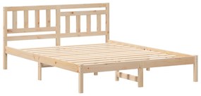 vidaXL Σκελετός Κρεβατιού Καφέ 160 x 200 cm Συμπαγές ξύλο πεύκου