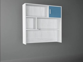 Intrahome Εταζέρα σε χρώμα λευκό ρουστίκ-σιέλ 100x30x100 Intrahomesa-00652237