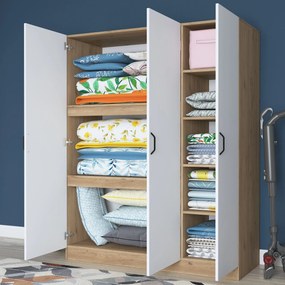 Ντουλάπα Καρυδί / Λευκό BRALON 145x55x181.9