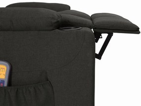 vidaXL Πολυθρόνα Μασάζ με Ανύψωση Μαύρη Υφασμάτινη