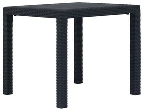 vidaXL Σετ Επίπλων Bistro 3 τεμ. Ανθρακί με Όψη Ρατάν Πλαστικό