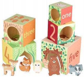 Ξύλινο Παιχνίδι Κύβοι Στοίβαξης Woodland Orange Tree Toys 60-12074