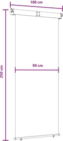 vidaXL Αυλούπα Πλευράς Μπαλκονιού 100% πολυεστέρας σίδερο χάλυβας