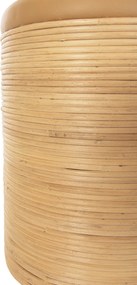 ΣΚΑΜΠΟ MITCH HM9886 ΦΥΣΙΚΟ RATTAN-ΚΑΘΙΣΜΑ ΑΠΟ PU ΜΠΕΖ Φ37x47Υεκ.