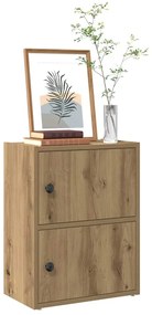 Βιβλιοθήκη Αρτισιανή Δρυς 40x24x52 εκ. Επεξ. Ξύλο - Καφέ